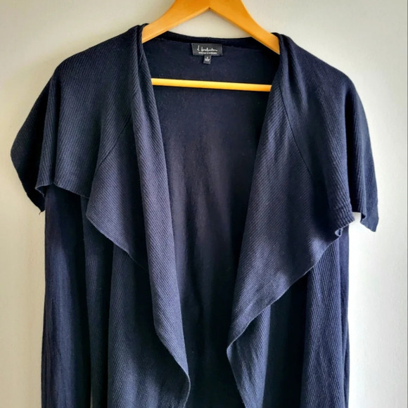 Aritzia Talula Babaton Open Drape Lagenlook Cardigan Silk Blend Basic - Picture 3 of 10